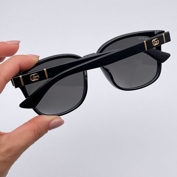 BRAND NEW GUCCI GG0637SK 001 Black Grey Unisex Sunglasses